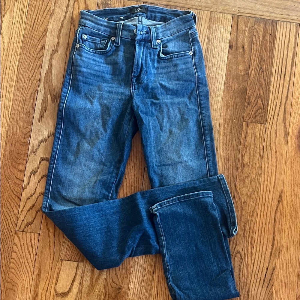 7 For All Mankind Light Blue Denim Jeans kimmie straight